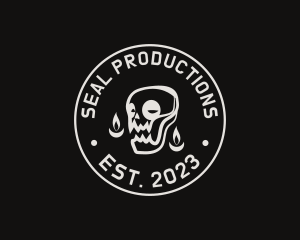 Skull Tattoo Seal logo