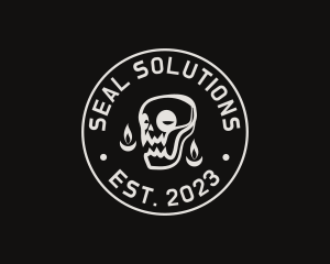 Skull Tattoo Seal logo