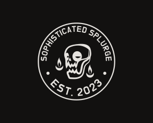 Skull Tattoo Seal logo design