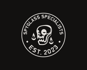 Skull Tattoo Seal logo design