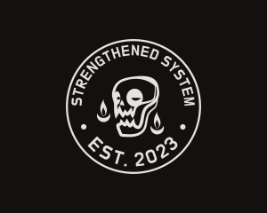 Skull Tattoo Seal logo design