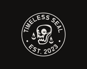 Skull Tattoo Seal logo design