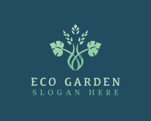 Eco Garden Leaf logo design