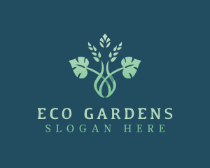 Eco Garden Leaf logo design