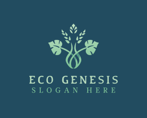 Eco Garden Leaf logo design