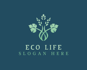 Eco Garden Leaf logo design