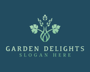 Eco Garden Leaf logo design