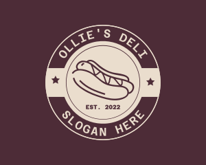 Hipster Hot Dog Restaurant logo design