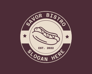 Hipster Hot Dog Restaurant logo