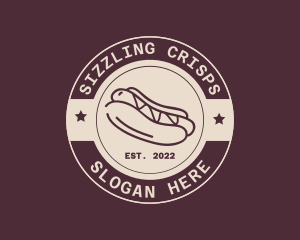 Hipster Hot Dog Restaurant logo design