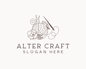 Floral Sewing Tailor logo design