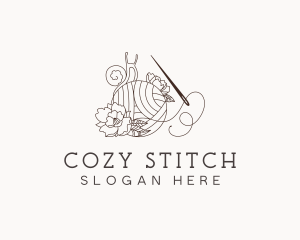 Floral Sewing Tailor logo design