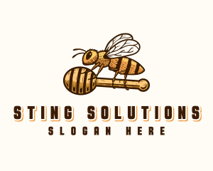 Honey Bee Dipper logo design