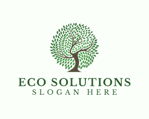 Eco Leaf Tree logo design