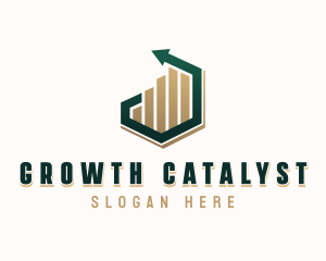 Arrow Graph Investment Growth logo design