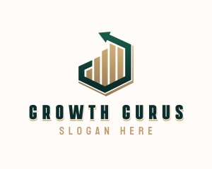 Arrow Graph Investment Growth logo design