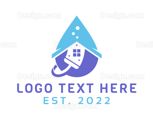 House Cleaning Mop Logo