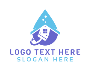 House Cleaning Mop  Logo
