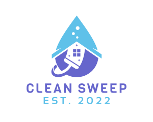 House Cleaning Mop  logo design