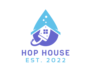 House Cleaning Mop  logo design