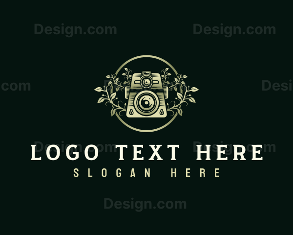 Floral Camera Photography Logo