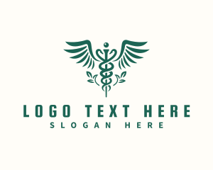 Medical Leaf Caduceus logo