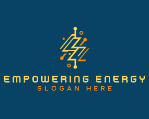 Tech Energy Power Charge logo design