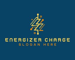 Tech Energy Power Charge logo design