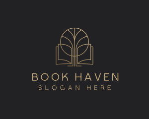 Tree Book Knowledge Training logo design