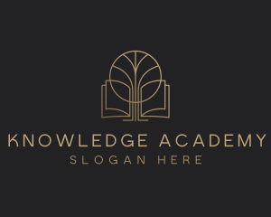 Tree Book Knowledge Training logo design