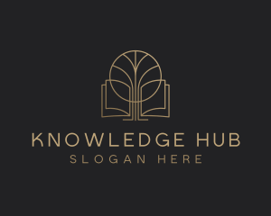 Tree Book Knowledge Training logo design