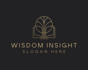 Tree Book Knowledge Training logo design