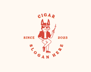 Pug Dog Smoking logo design