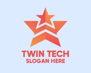 Orange Double Star  logo design