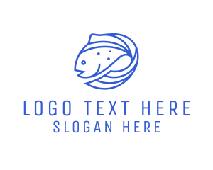 Fish Seafood Salmon logo design