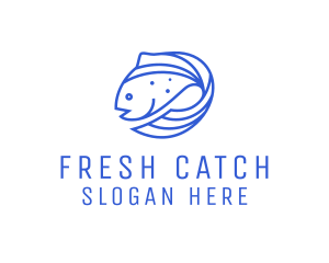 Fish Seafood Salmon logo