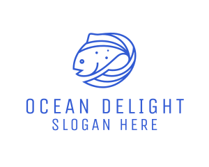 Fish Seafood Salmon logo
