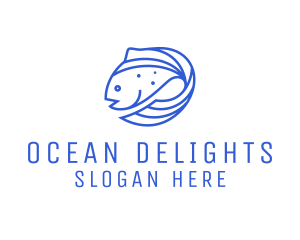 Fish Seafood Salmon logo