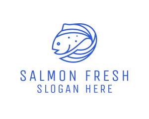 Fish Seafood Salmon logo