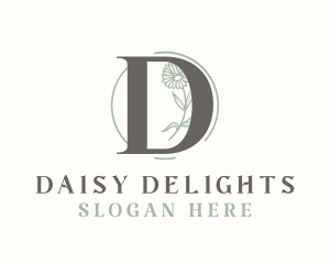 Daisy Flower Lettermark logo