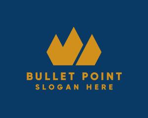 Simple Pointed Crown logo design