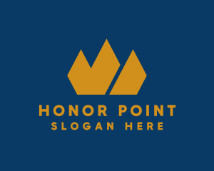 Simple Pointed Crown logo design