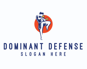 Kickboxing Combat Sports logo design