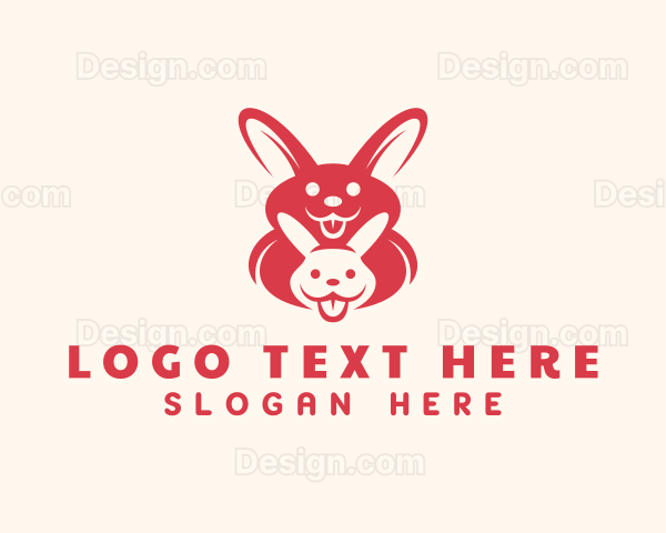 Red Happy Bunny Logo