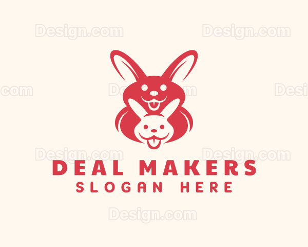 Red Happy Bunny Logo