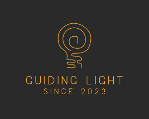 Gold Bulb Lamp logo design