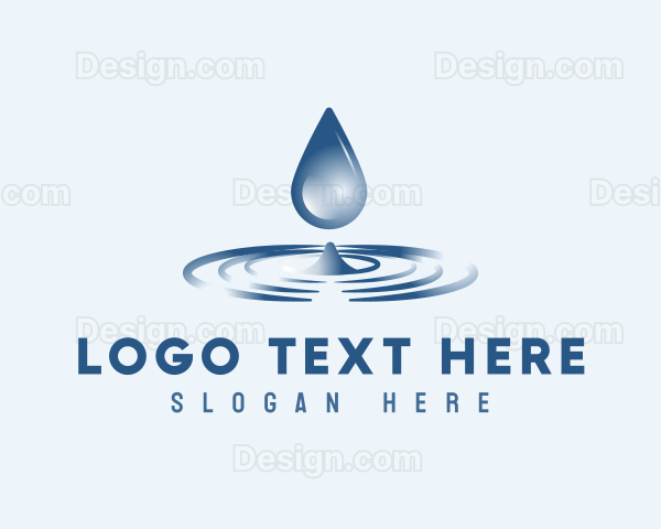 Water Droplet Ripple Logo