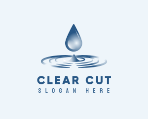 Water Droplet Ripple logo design