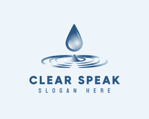 Water Droplet Ripple logo design