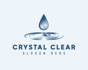 Water Droplet Ripple logo design